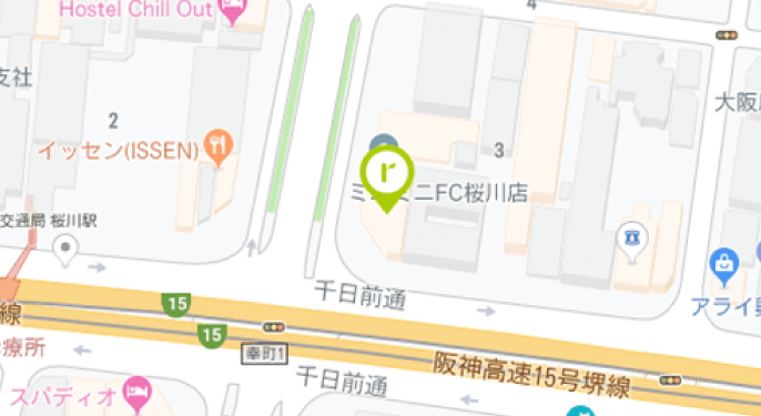 難波院所在地